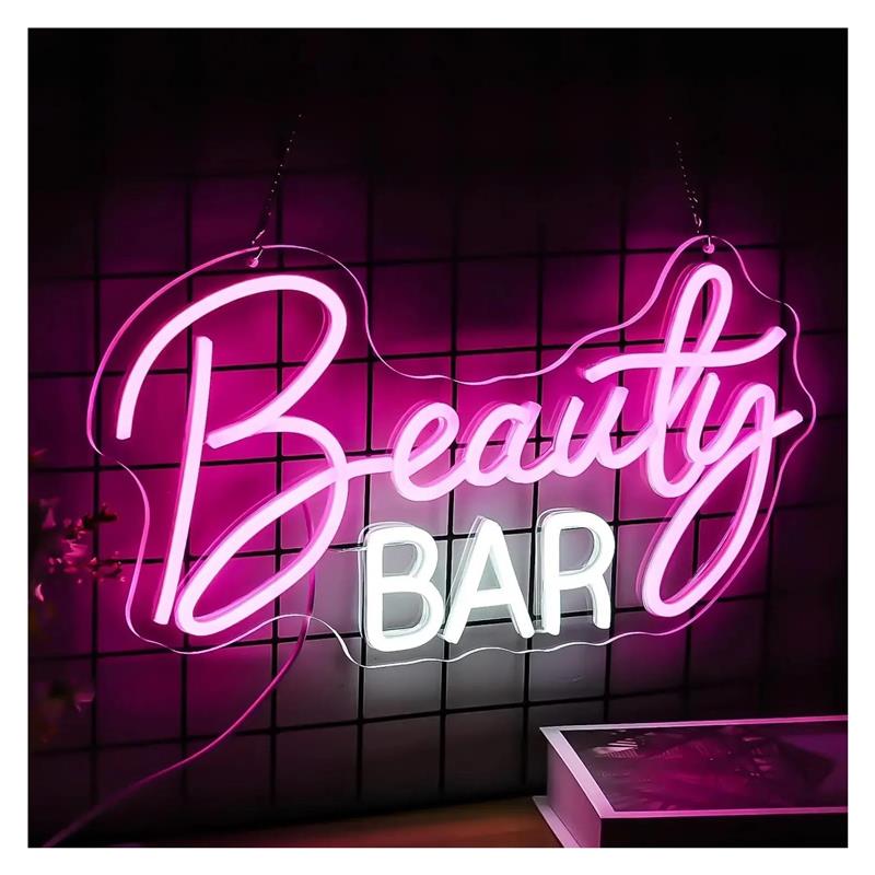Beauty Makeup Bar - Panneau lumineux au néon pour bar