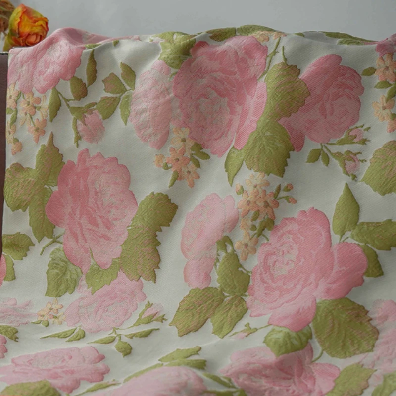 Beauty Flower Makeup - Tissu Jacquard Rose Teint en Fil