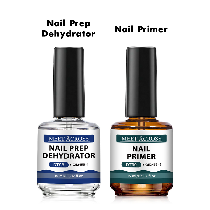 Nail Dehydrator Primer - Vernis de manucure fonctionnel, 2 pièces,