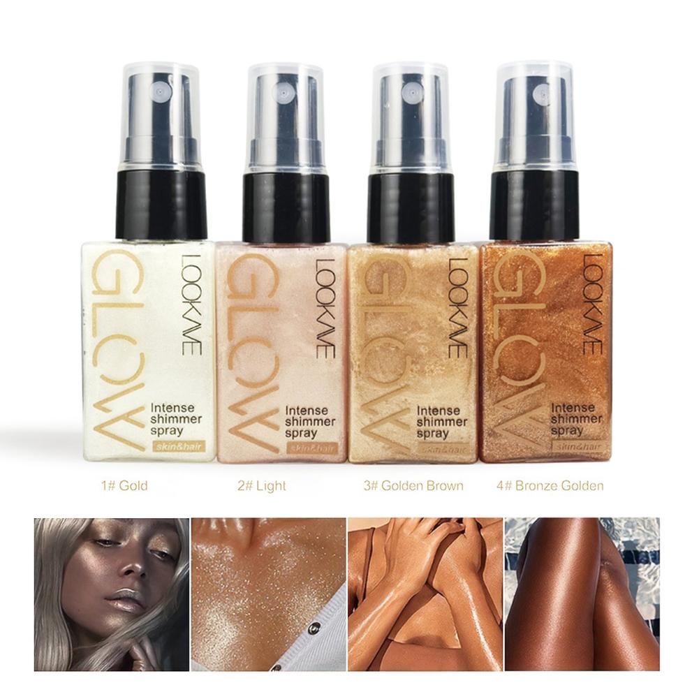 Body Shimmer Lotion - Nouveau Spray Huile Scintillante Imperméable Longue