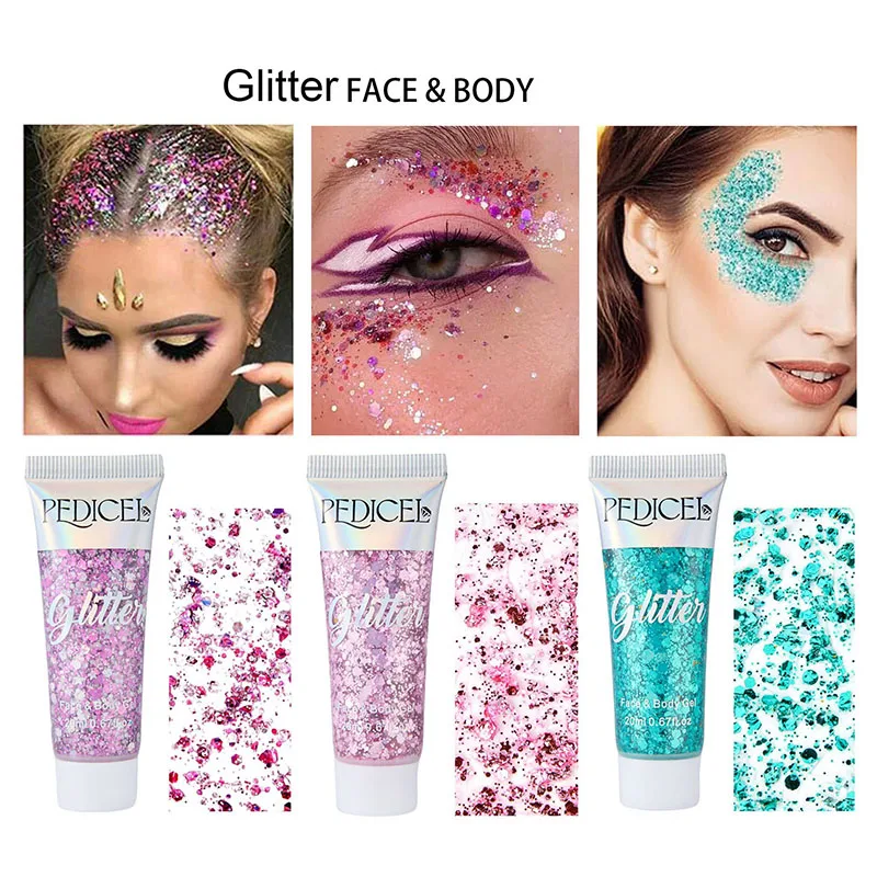 Body Shimmer Lotion - Paillettes pour les yeux, ongles, cheveux,