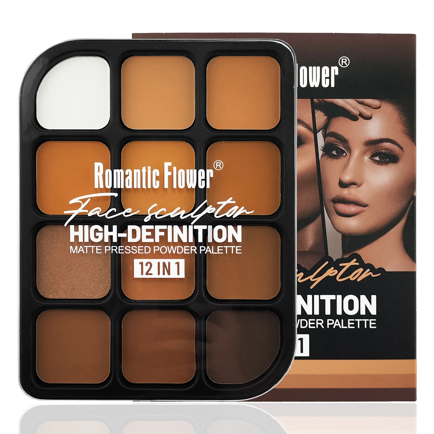 Highlighter Bronzer Palette - Palette de contour mat 12 couleurs