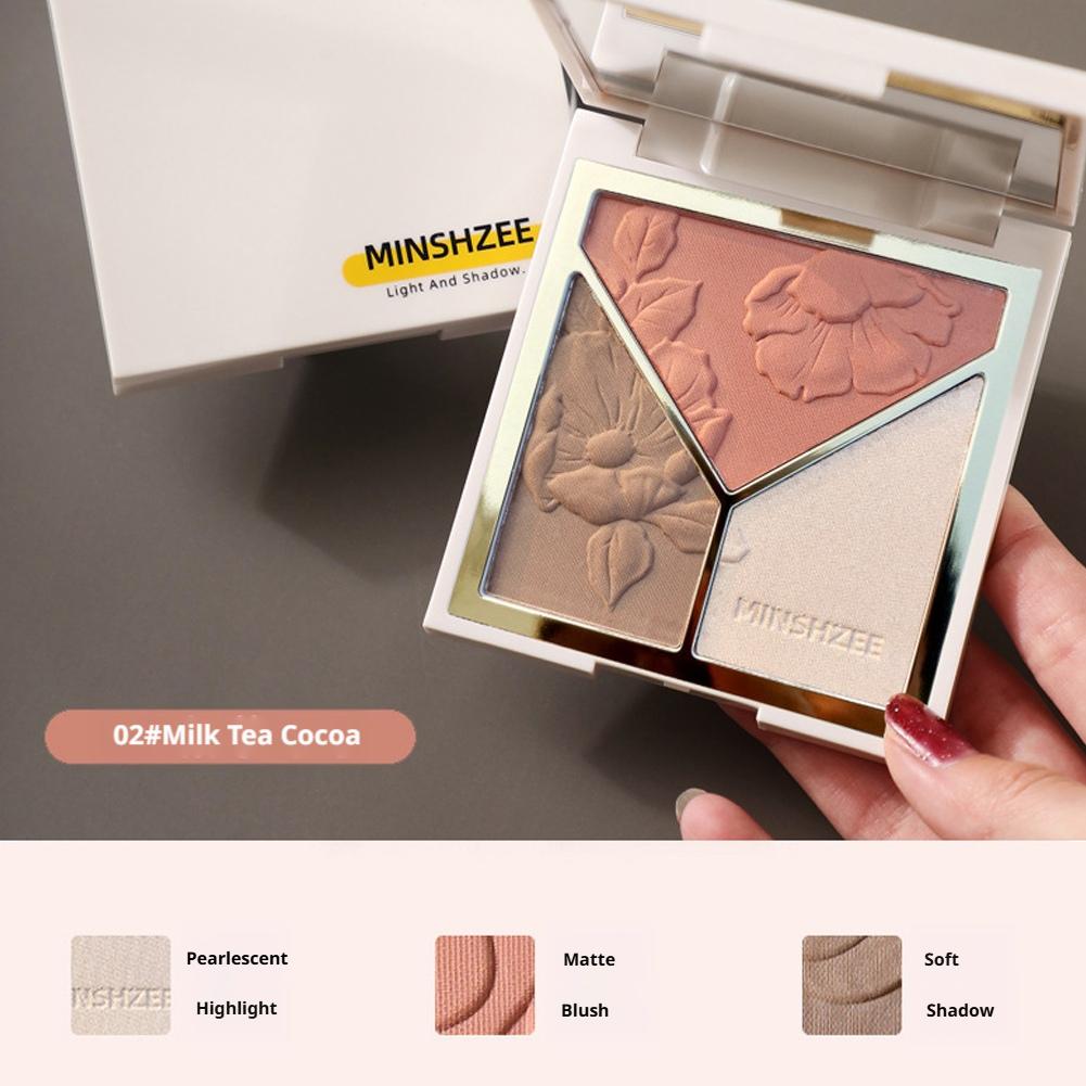 Highlighter Bronzer Palette - Palette de maquillage 3 couleurs :