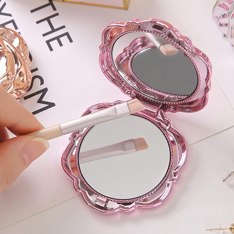 Beauty Flower Makeup - Mini miroir Portable rétro fleur de