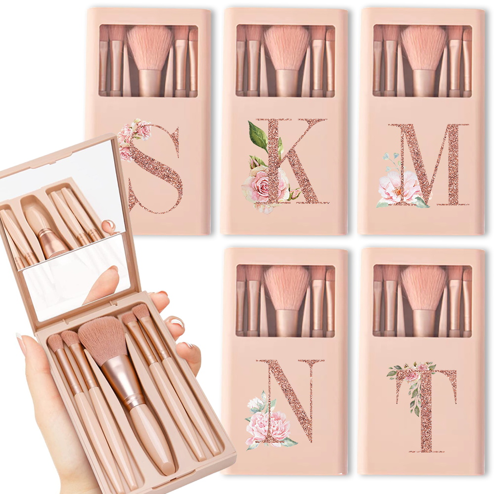 Beauty Flower Makeup - Kit de pinceaux cosmétiques avec miroir
