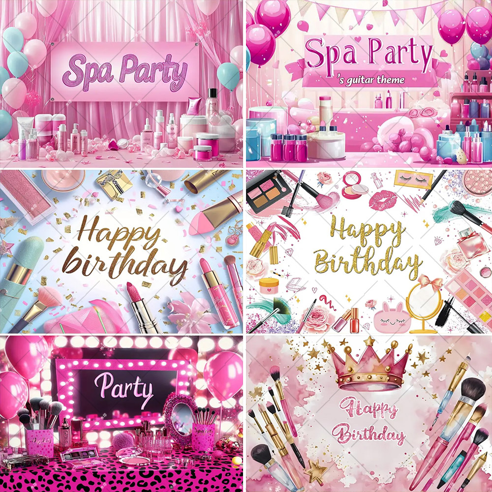 Beauty Makeup Studio - Banderole Rose Personnalisée pour ixd'Anniversaire, Maquillage,
