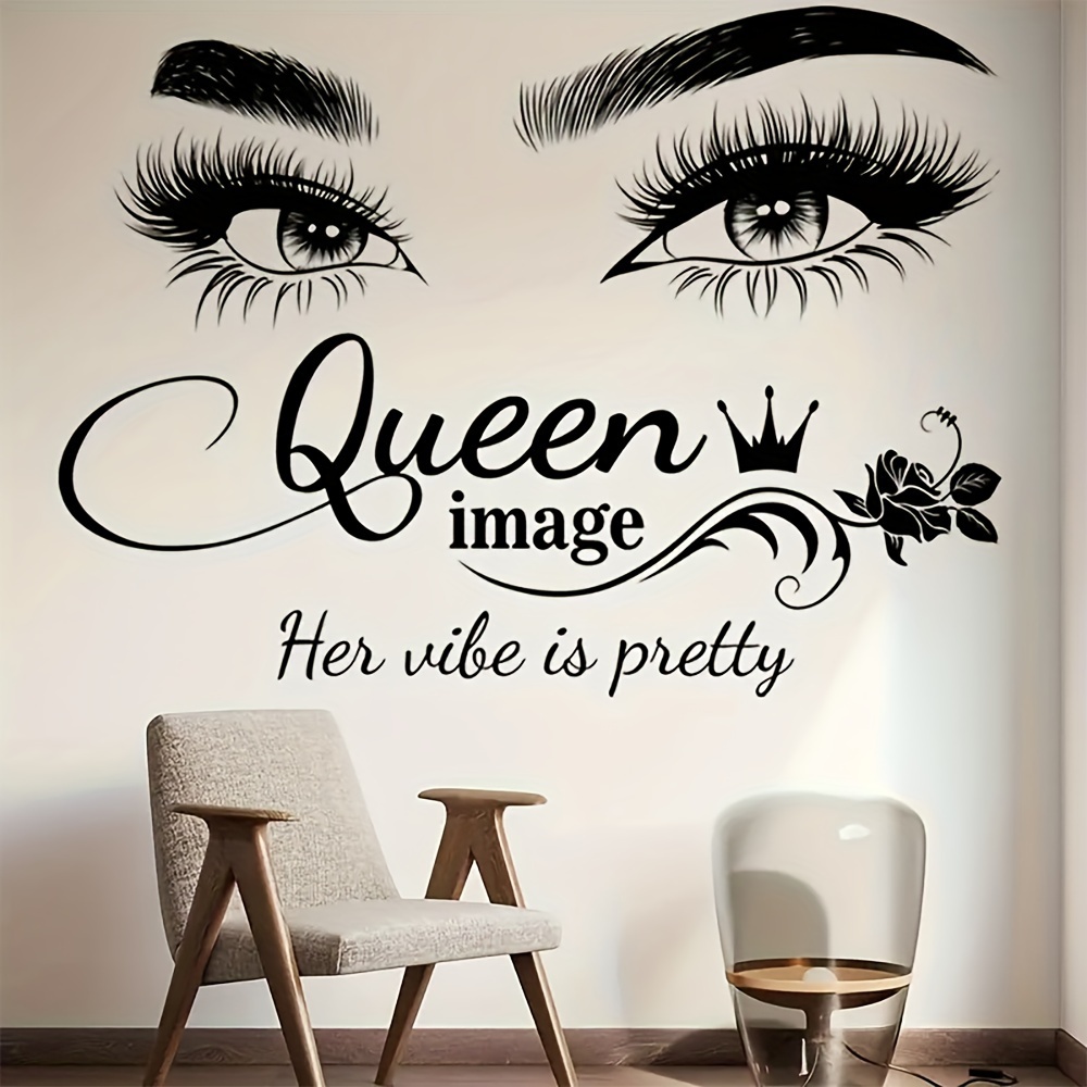 Beauty Makeup Studio - Autocollant mural élégant en forme de