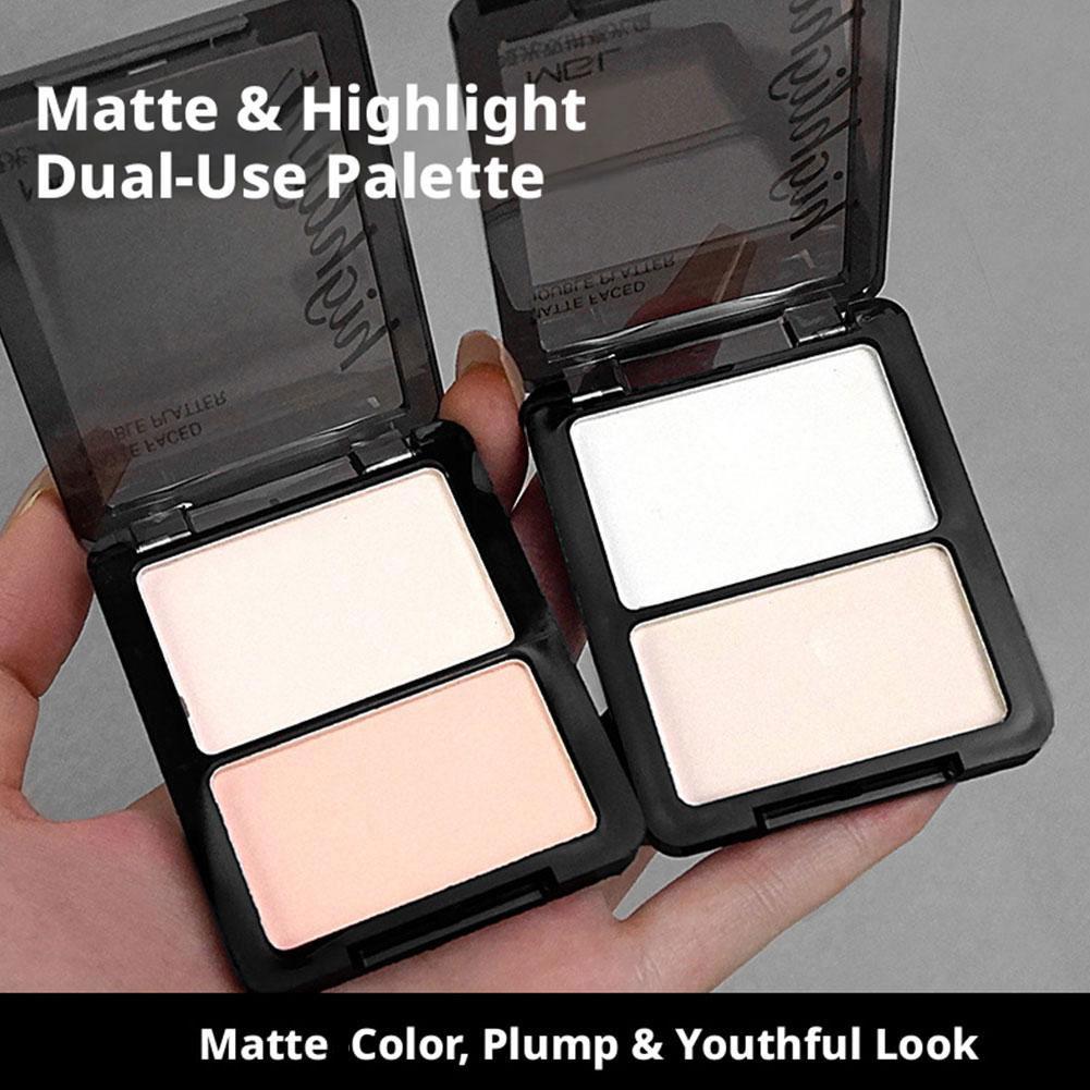 Highlighter Bronzer Palette - Palette de poudre bicolore pour highlighter