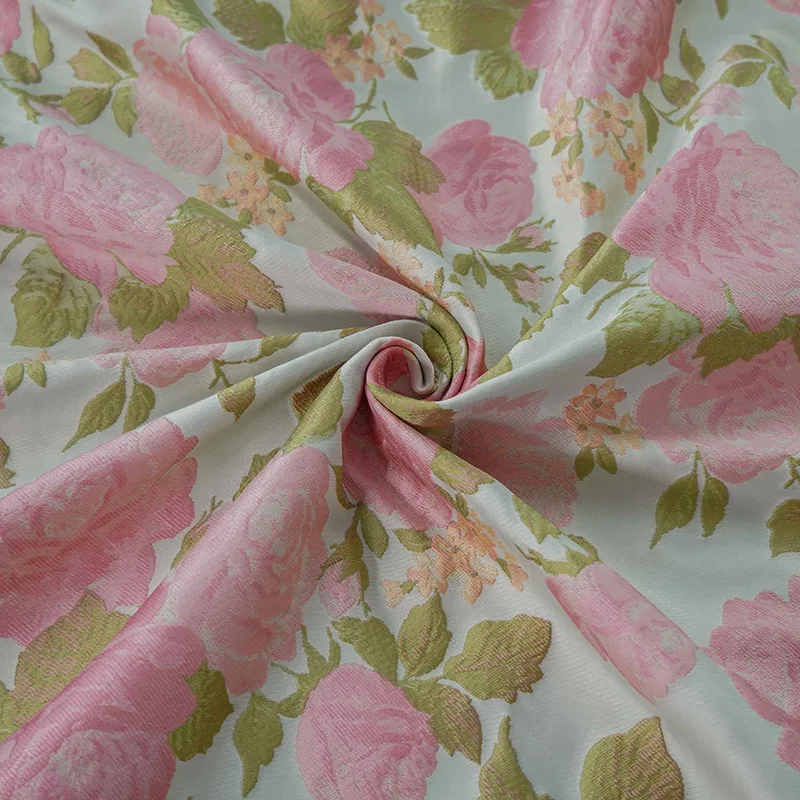 Tissu Jacquard Rose Teint en F - Beauty Flower Makeup avis et prix