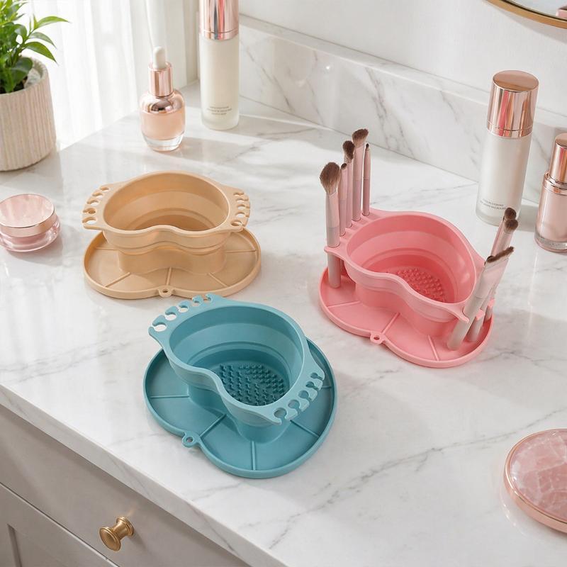 Seau de lavage pliable en sili - Beauty Makeup Brushes avis et prix