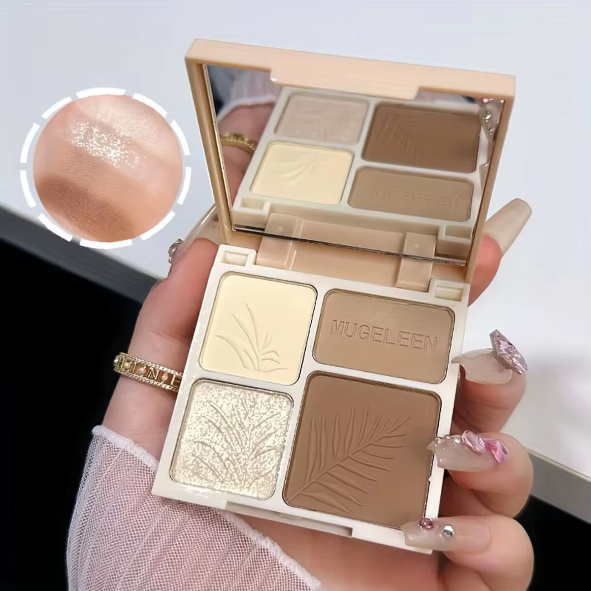 Plaque de retouche quatre coul - Highlighter Bronzer Palette avis et prix