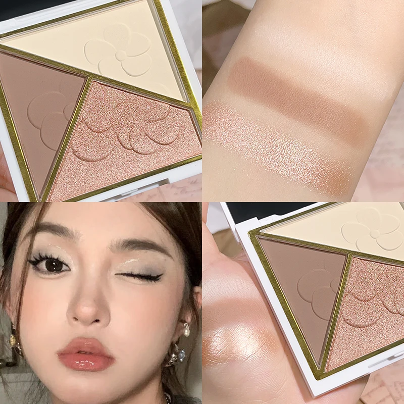 HISYI-Palette de Contour 3 en  - Highlighter Bronzer Palette avis et prix