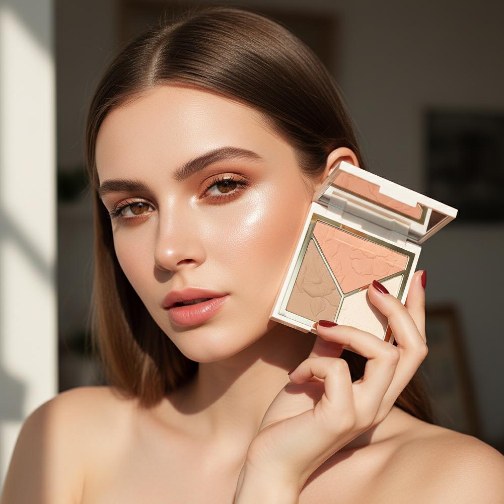 Palette de maquillage 3 couleu - Highlighter Bronzer Palette avis et prix