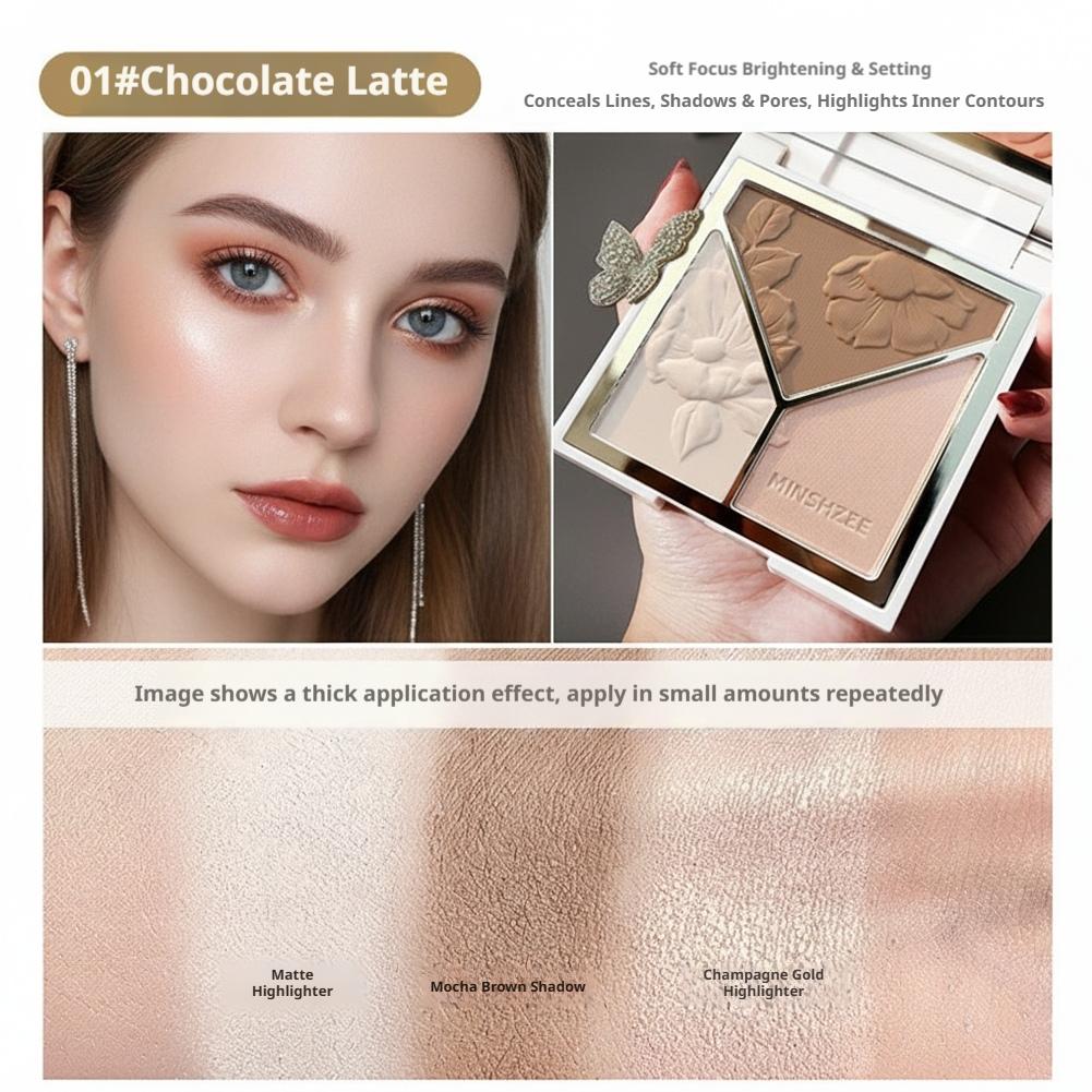 Palette de maquillage 3 couleu - Highlighter Bronzer Palette avis et prix