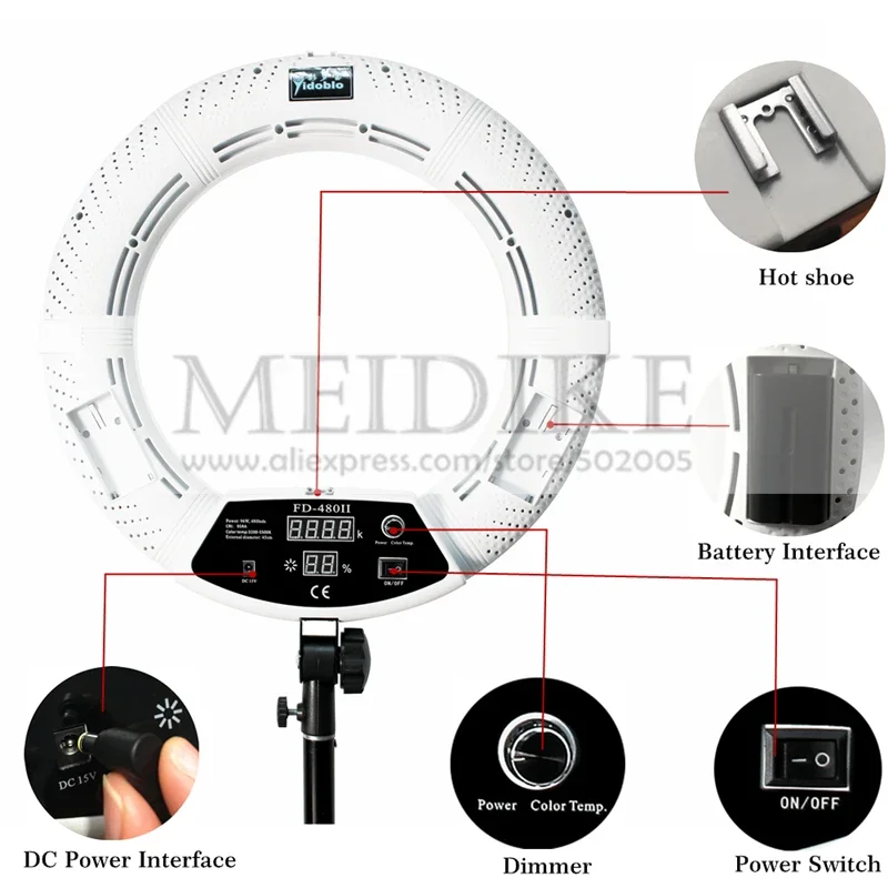 Yidoblo 96W Ring Light FD-480  - Beauty Makeup Studio avis et prix