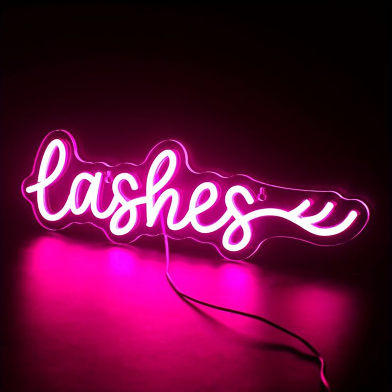 Panneau néon LED rose pour cil - Beauty Makeup Studio avis et prix