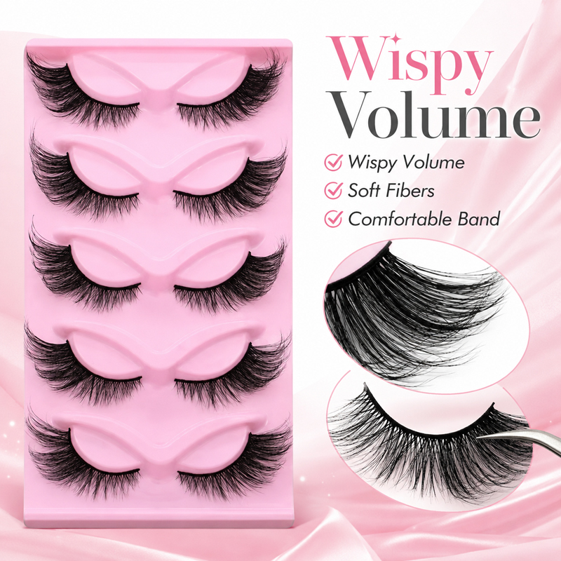 5 paires, 2 styles, faux cils  - Beauty Makeup Look avis et prix